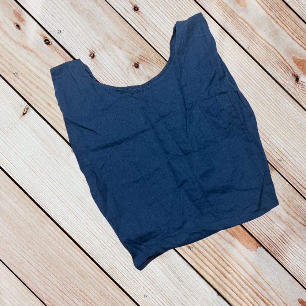 NWT ReUseIt navy durable hemp & organic cotton blend tote